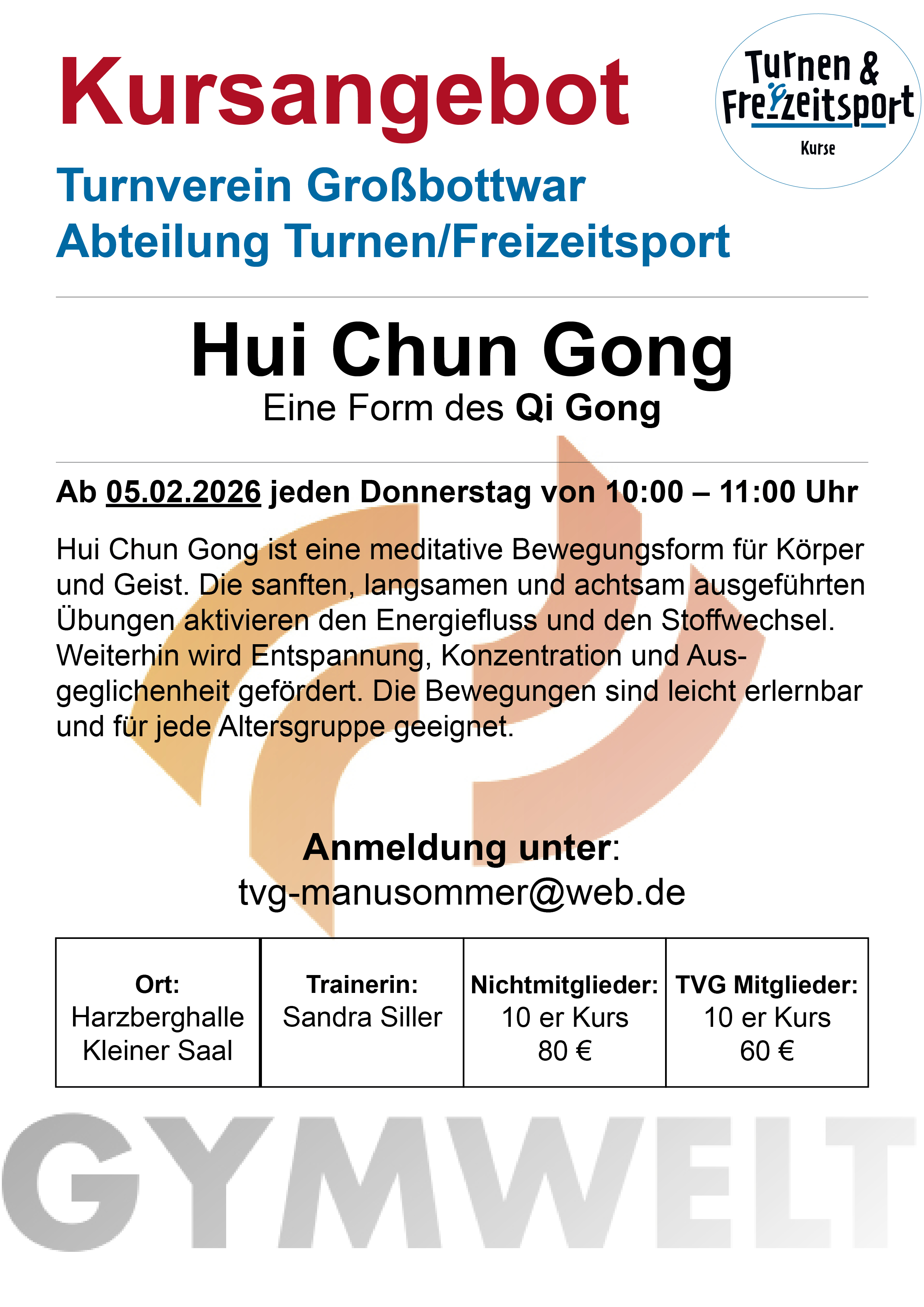 TV Grossbottwar: Kurs Hui Chun Gong